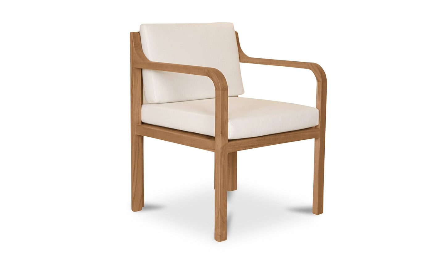 Moe's Home Collection Outdoor Dining Chair Nellie Outdoor Dining Chair White Nellie Outdoor Dining Chair White