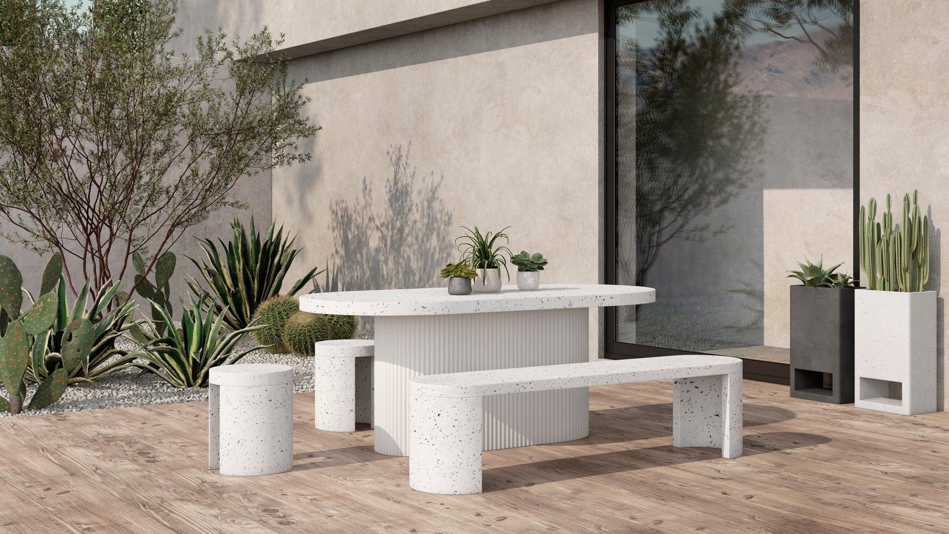 Moe's outdoor furniture BRISTOL PLANTER Enhance Your Outdoor Space with Premium Wood Ipe Planters - Shop Now!