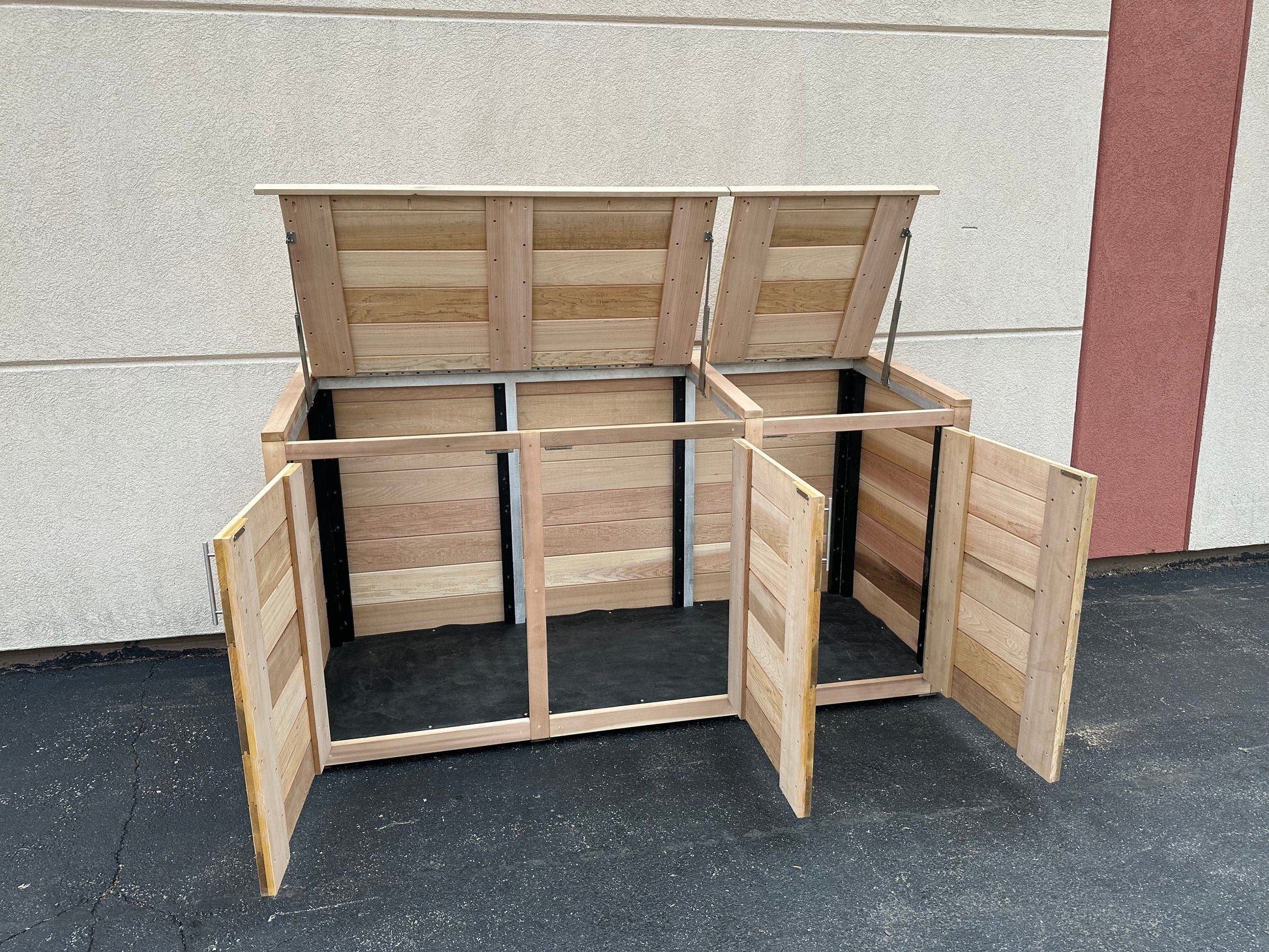 Trash Can Enclosure Kit Amazon.com: AMZOSS Outdoor Trash Can Storage,