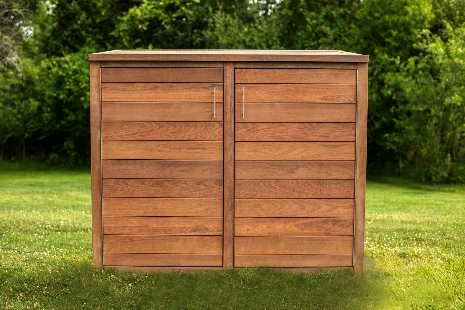 The Carpentry Shop Co. outdoor furniture Ipe Trash Enclosure Ipe Trash Enclosure | Outdoor Garbage Can Storage