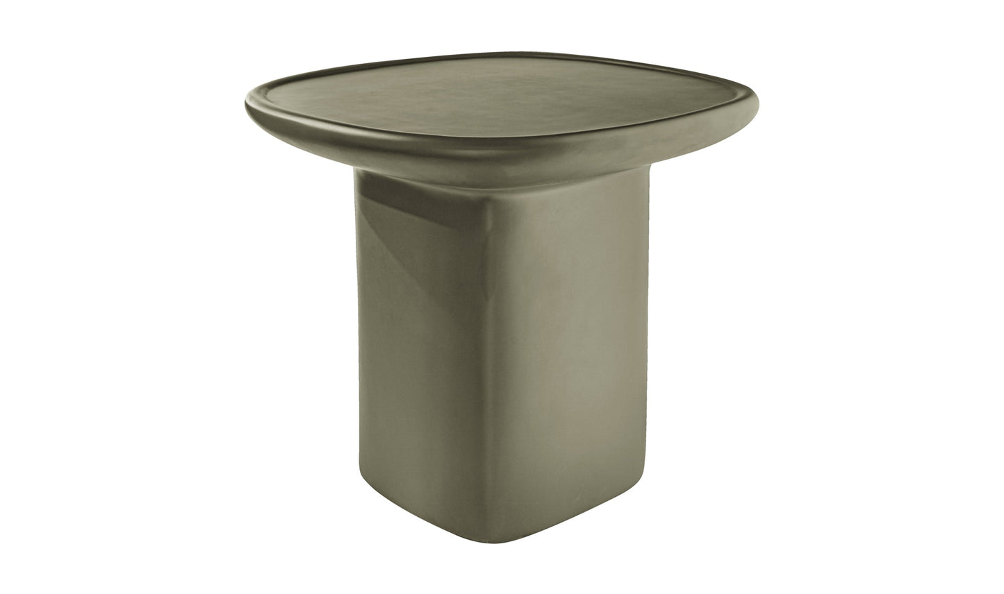 Moe's Home Collection Outdoor Side Table Manon Outdoor Side Table Deep Green Manon Outdoor Side Table Deep Green