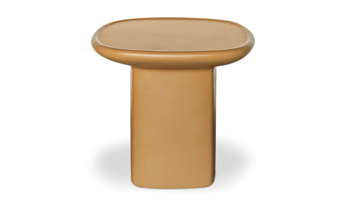 Moe's Home Collection Outdoor Side Table Manon Outdoor Side Table Deep Yellow Manon Outdoor Side Table Deep Yellow
