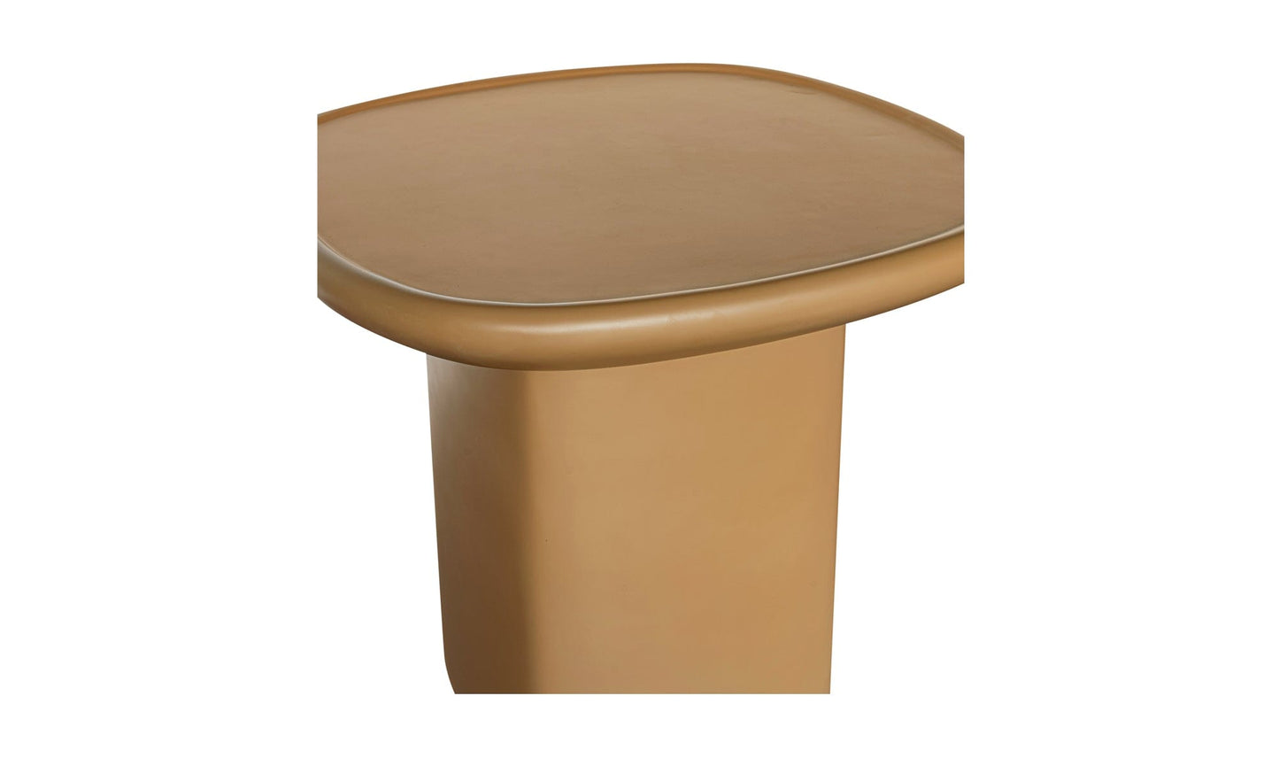 Moe's Home Collection Outdoor Side Table Manon Outdoor Side Table Deep Yellow Manon Outdoor Side Table Deep Yellow