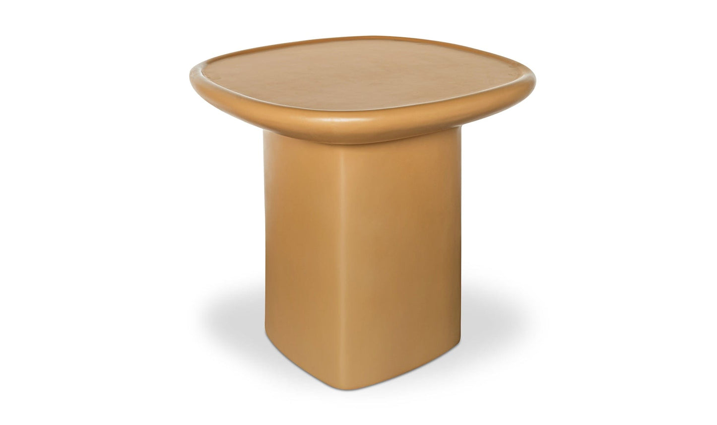 Moe's Home Collection Outdoor Side Table Manon Outdoor Side Table Deep Yellow Manon Outdoor Side Table Deep Yellow