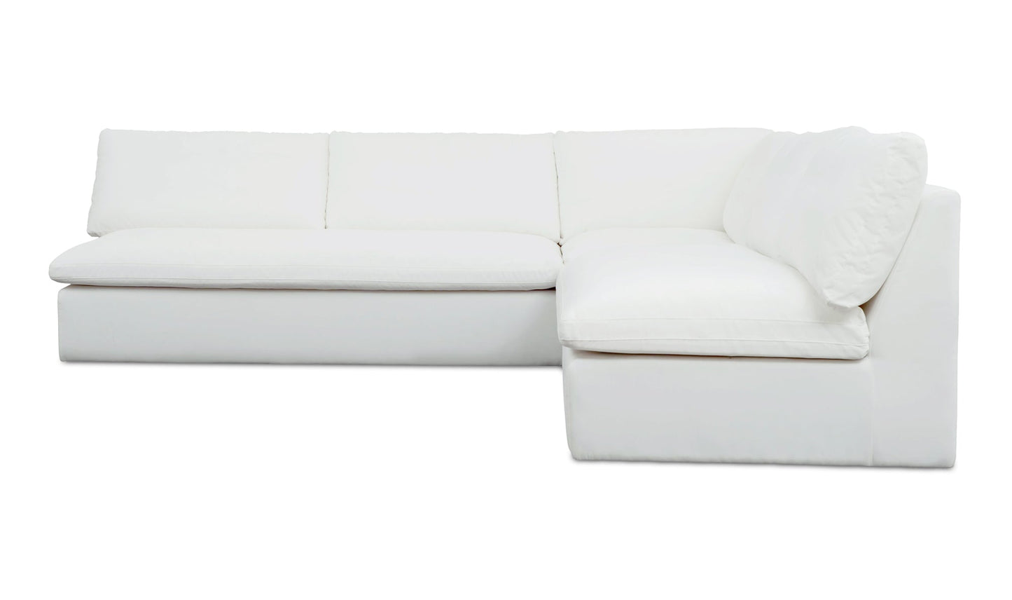 Moe's Home Collection Outdoor Sofas Miles Outdoor Modular 3 Piece White Miles Outdoor Modular 3 Piece White