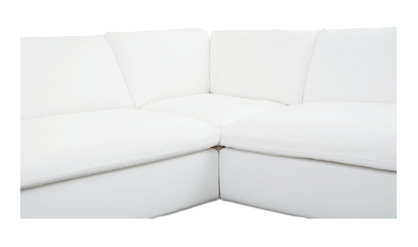 Moe's Home Collection Outdoor Sofas Miles Outdoor Modular 3 Piece White Miles Outdoor Modular 3 Piece White