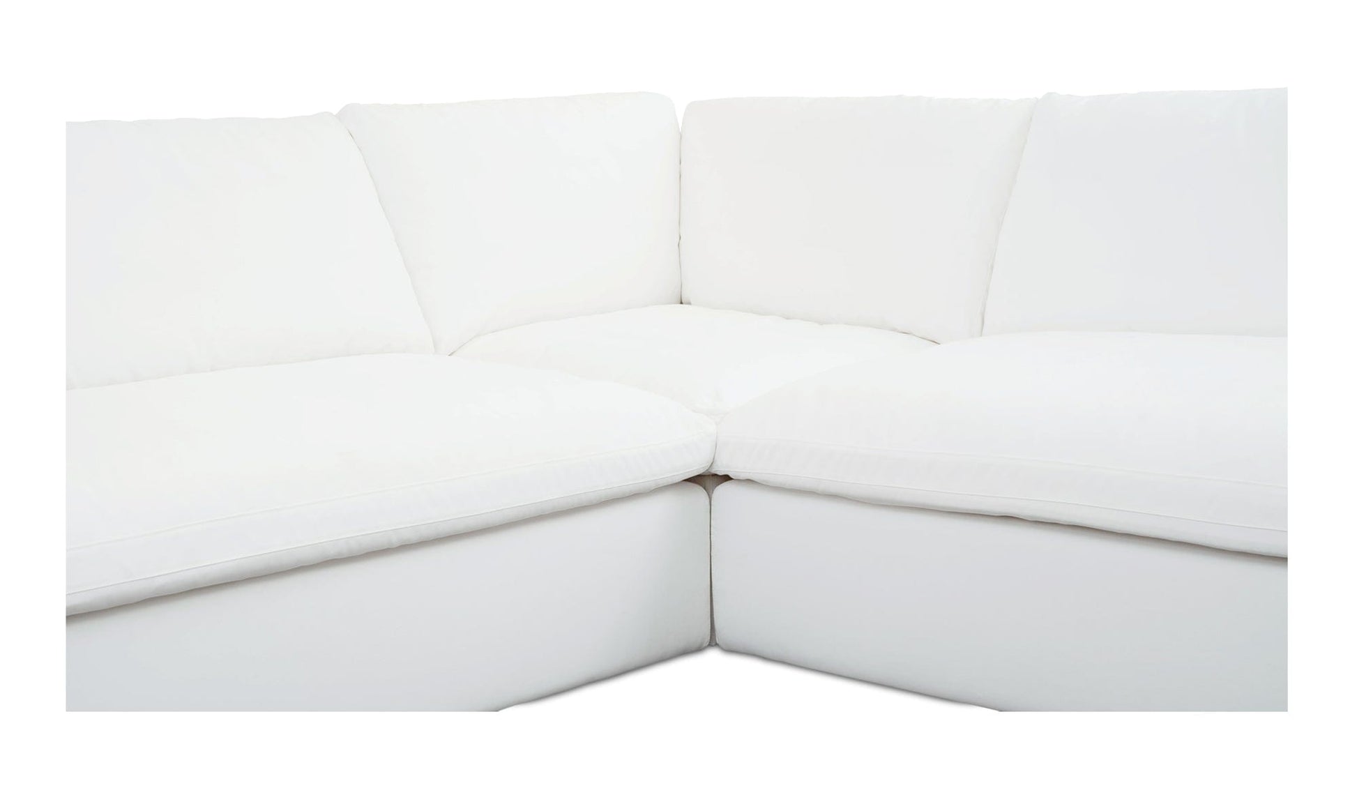 Moe's Home Collection Outdoor Sofas Miles Outdoor Modular 3 Piece White Miles Outdoor Modular 3 Piece White