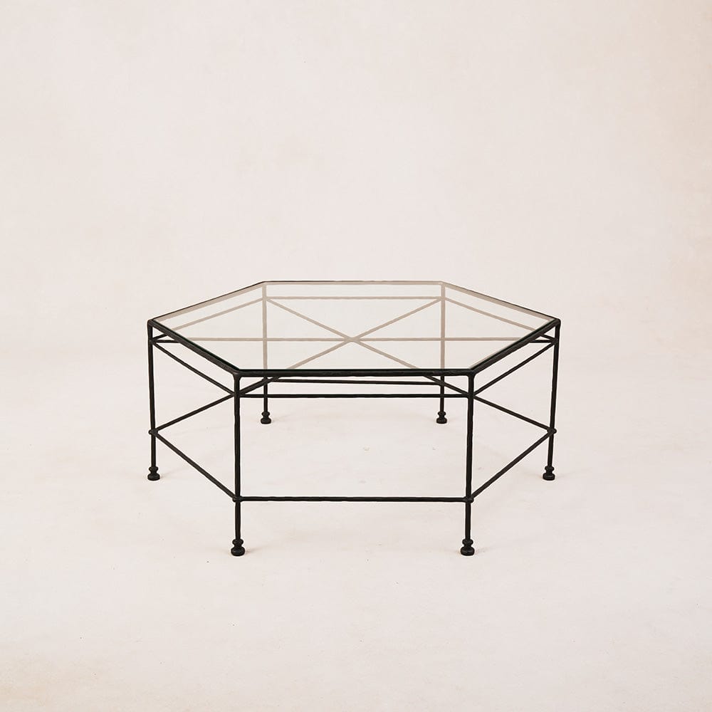 House of Leon Outdoor Tables Provence Outdoor Glass Hexagonal Coffee Table Provence Outdoor Glass Hexagonal Coffee Table
