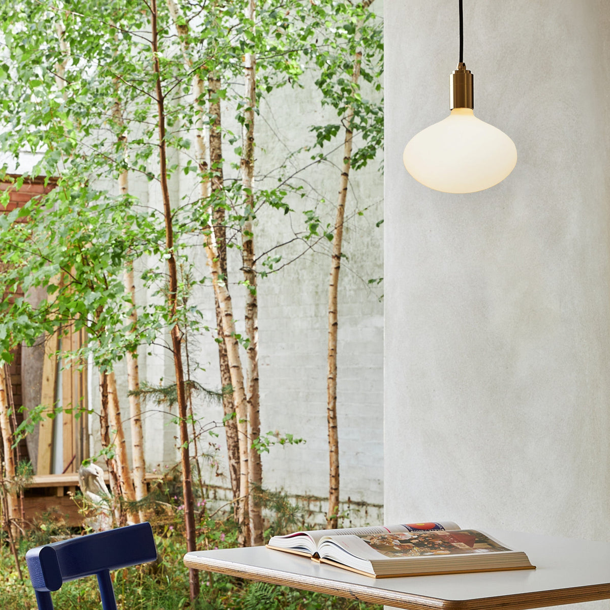 Oval II Pendant Light in Graphite.