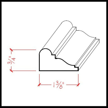 NewMouldings Panel Molding EWPM14 Panel Moulding Trim EWPM14 Panel Moulding Trim