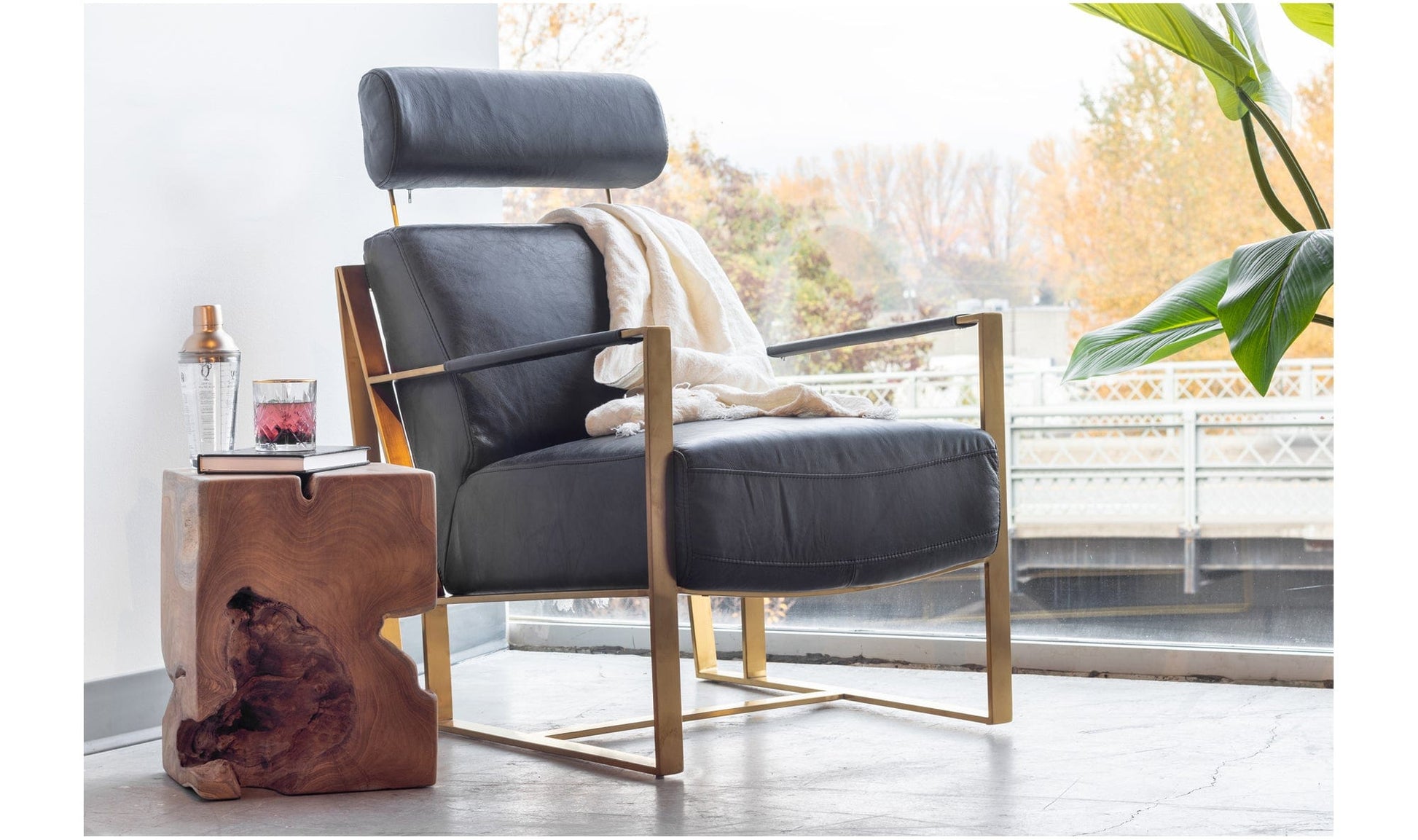 The Carpentry Shop Co. PARADISO CHAIR ONYX BLACK LEATHER PARADISO CHAIR ONYX BLACK LEATHER
