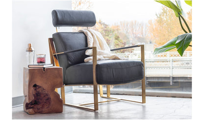 The Carpentry Shop Co. PARADISO CHAIR ONYX BLACK LEATHER PARADISO CHAIR ONYX BLACK LEATHER