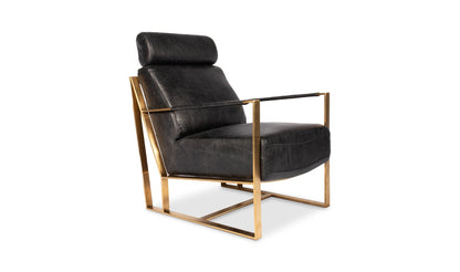 The Carpentry Shop Co. PARADISO CHAIR ONYX BLACK LEATHER PARADISO CHAIR ONYX BLACK LEATHER