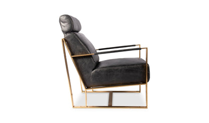 The Carpentry Shop Co. PARADISO CHAIR ONYX BLACK LEATHER PARADISO CHAIR ONYX BLACK LEATHER