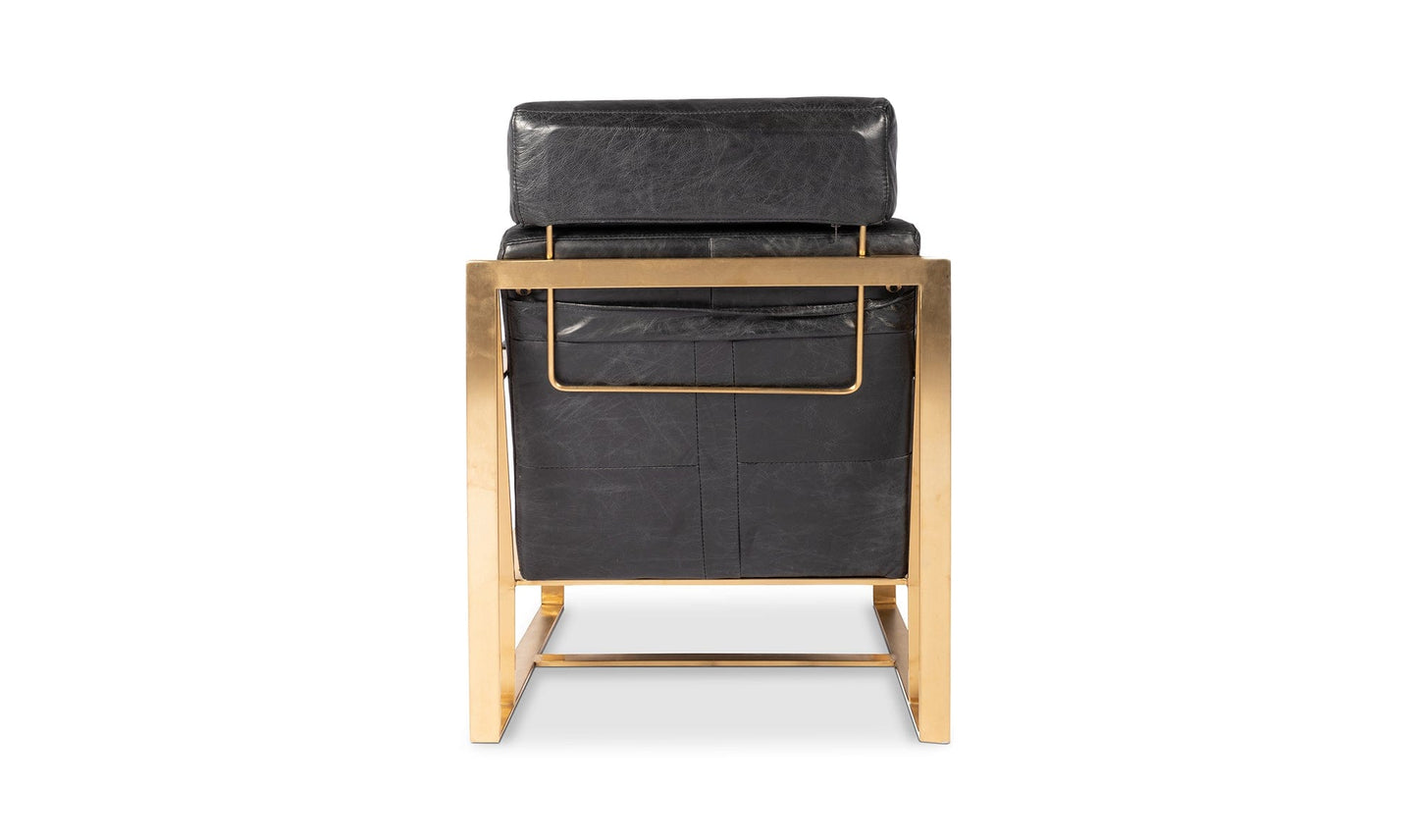 The Carpentry Shop Co. PARADISO CHAIR ONYX BLACK LEATHER PARADISO CHAIR ONYX BLACK LEATHER