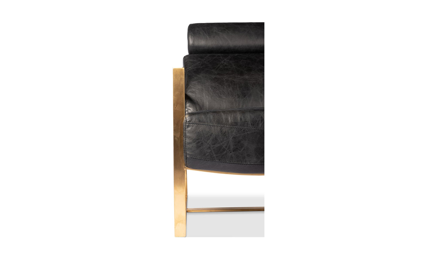 The Carpentry Shop Co. PARADISO CHAIR ONYX BLACK LEATHER PARADISO CHAIR ONYX BLACK LEATHER