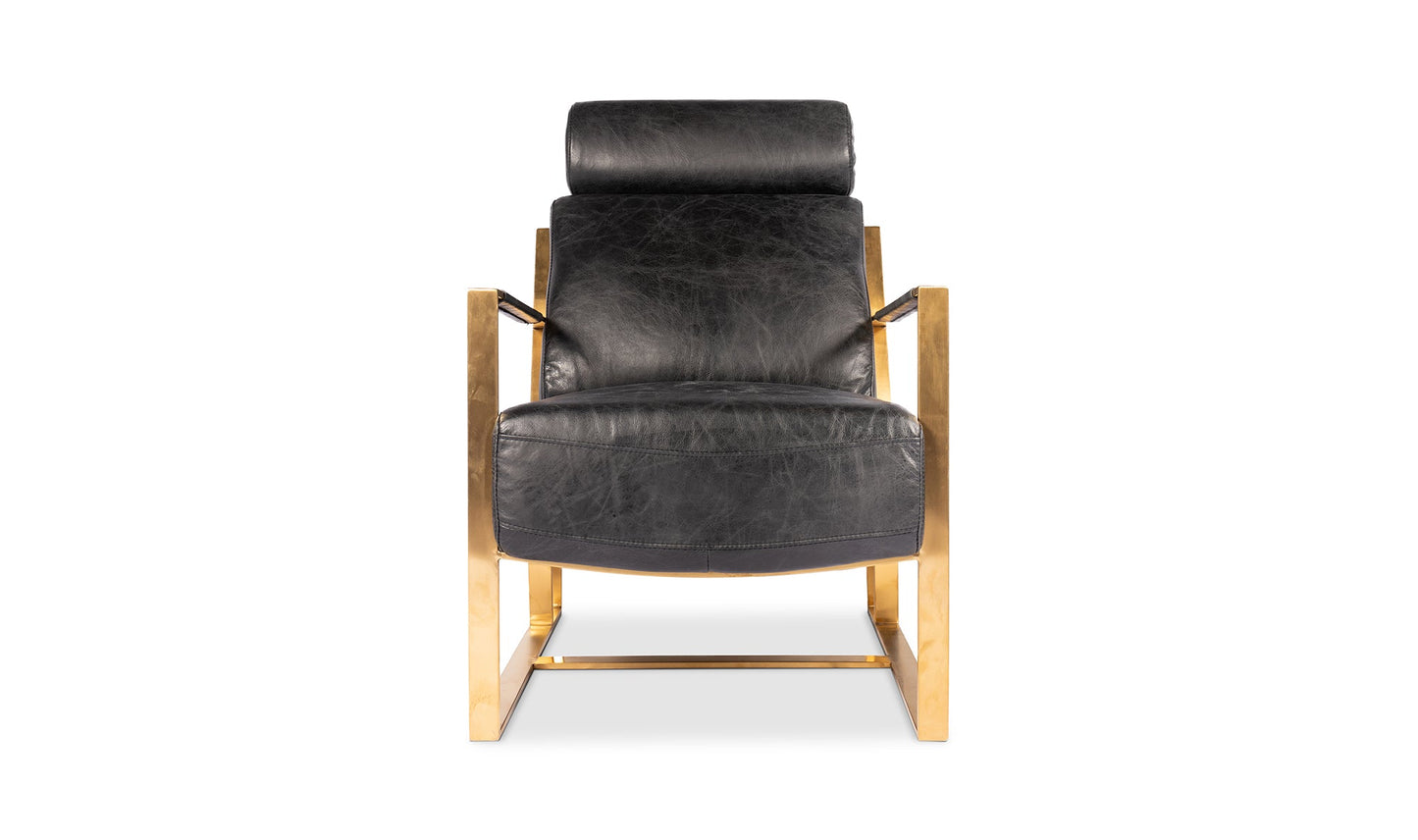 The Carpentry Shop Co. PARADISO CHAIR ONYX BLACK LEATHER PARADISO CHAIR ONYX BLACK LEATHER