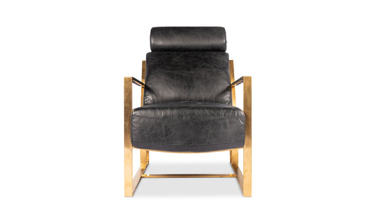 The Carpentry Shop Co. PARADISO CHAIR ONYX BLACK LEATHER PARADISO CHAIR ONYX BLACK LEATHER