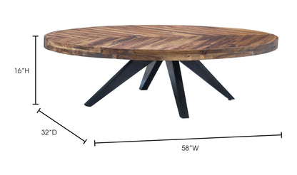 The Carpentry Shop Co. PARQ OVAL COFFEE TABLE AMBER PARQ OVAL COFFEE TABLE AMBER