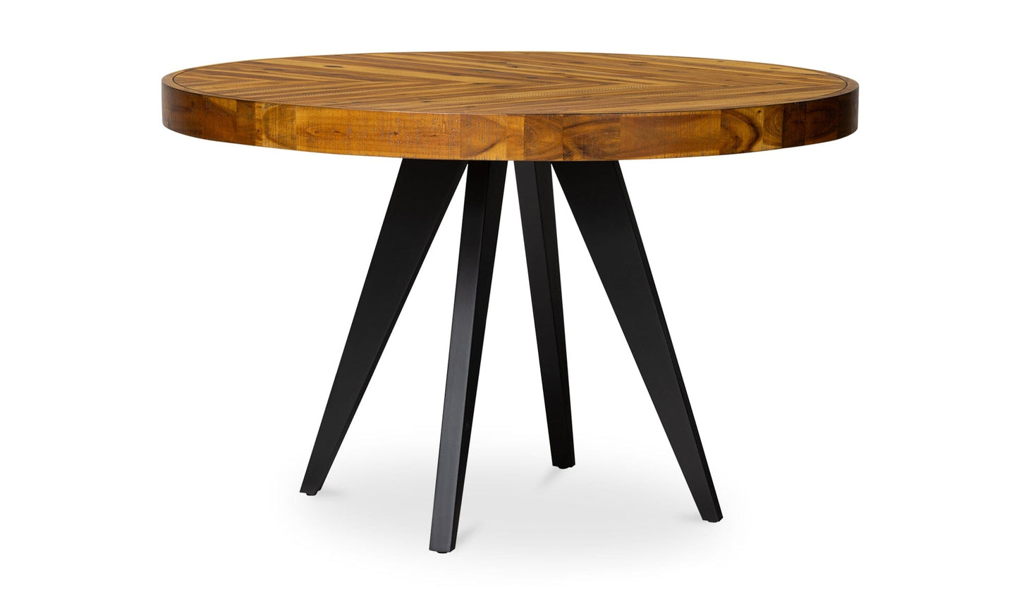 The Carpentry Shop Co. PARQ ROUND DINING TABLE AMBER PARQ ROUND DINING TABLE AMBER