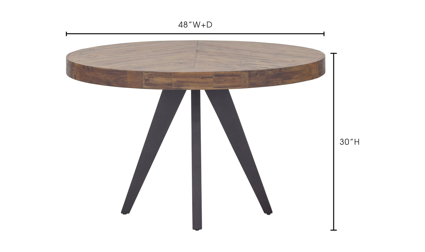 The Carpentry Shop Co. PARQ ROUND DINING TABLE AMBER PARQ ROUND DINING TABLE AMBER