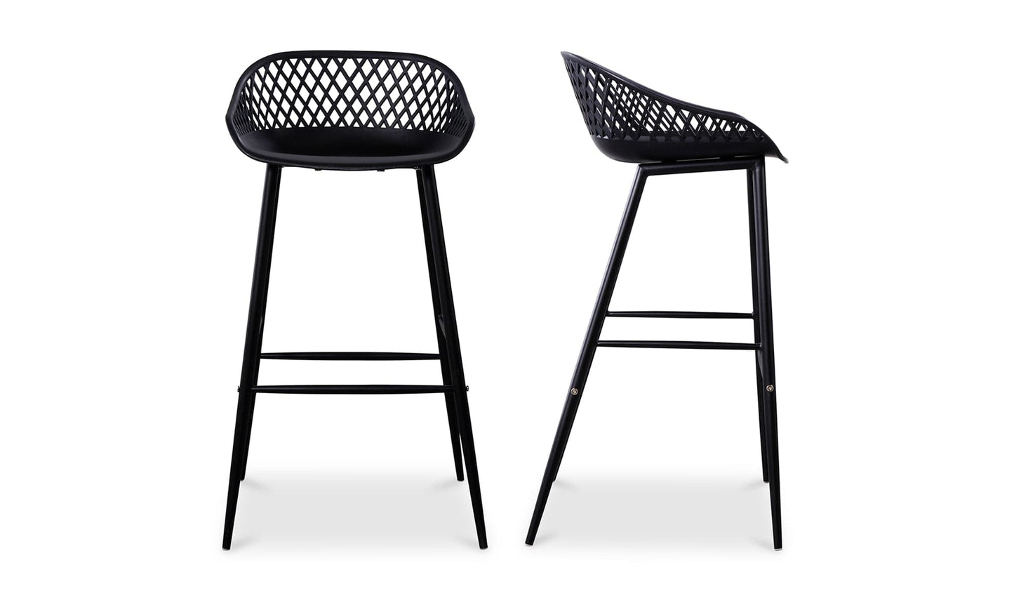 Moe's Black PIAZZA OUTDOOR BARSTOOL-SET OF TWO