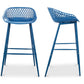 Moe's Blue PIAZZA OUTDOOR BARSTOOL-SET OF TWO