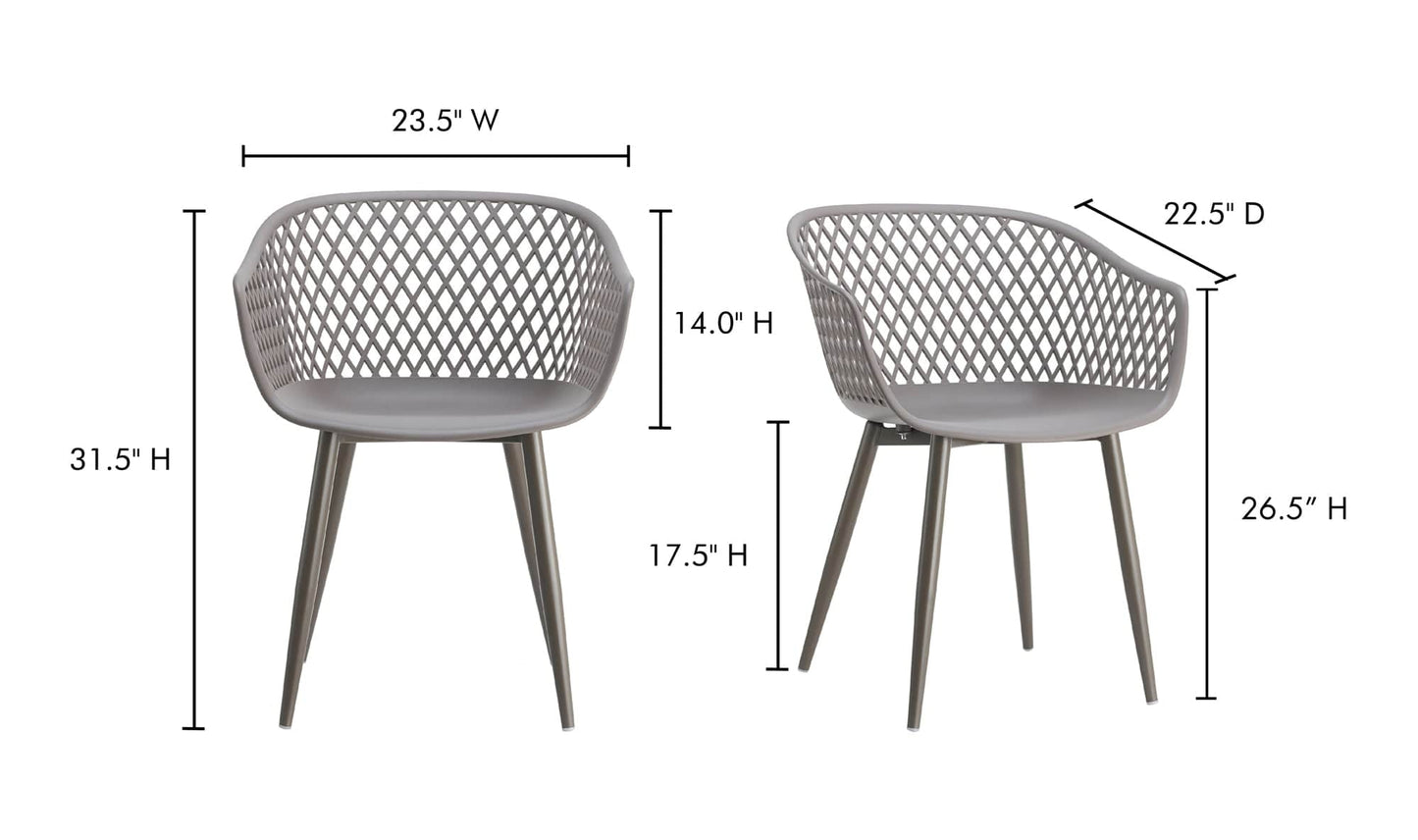 Moe's Home Collection PIAZZA OUTDOOR CHAIR GREY-M2 PIAZZA OUTDOOR CHAIR GREY-M2