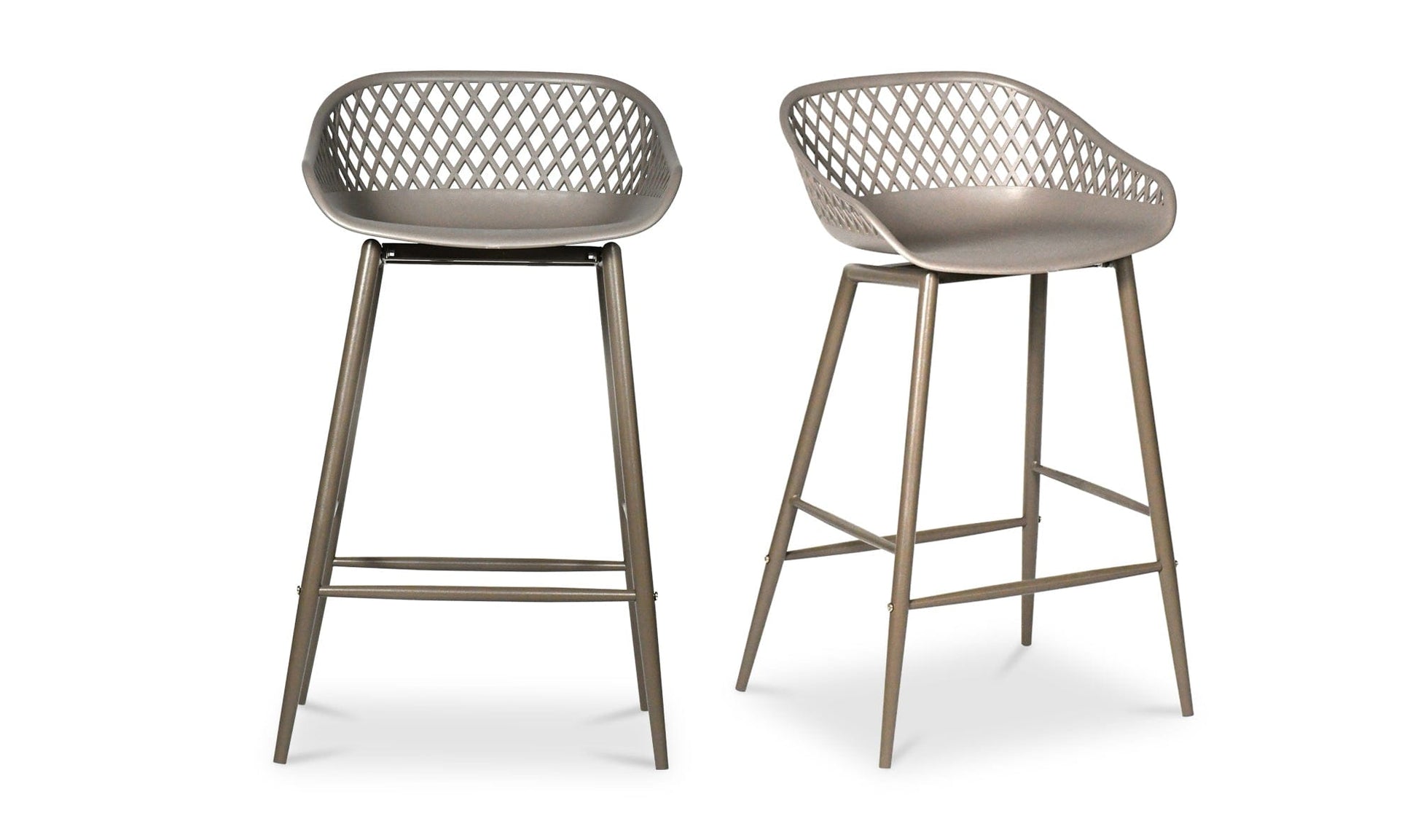 Moe's Grey PIAZZA OUTDOOR COUNTER STOOL-SET OF TWO