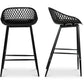 Moe's Black PIAZZA OUTDOOR COUNTER STOOL-SET OF TWO