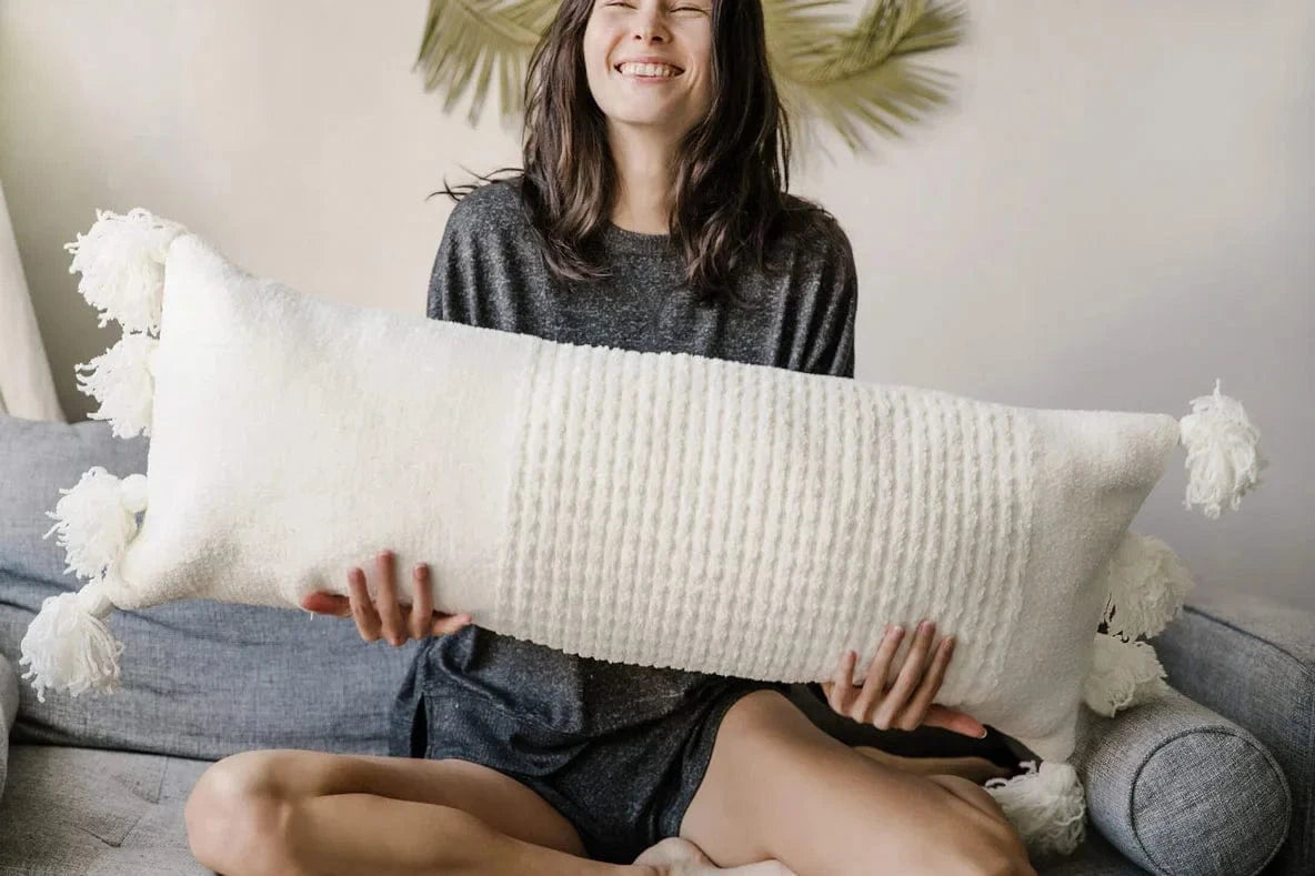 Sunday Citizen Pillows Braided Pom Pom Lumbar Pillow Braided Pom Pom Lumbar Pillow