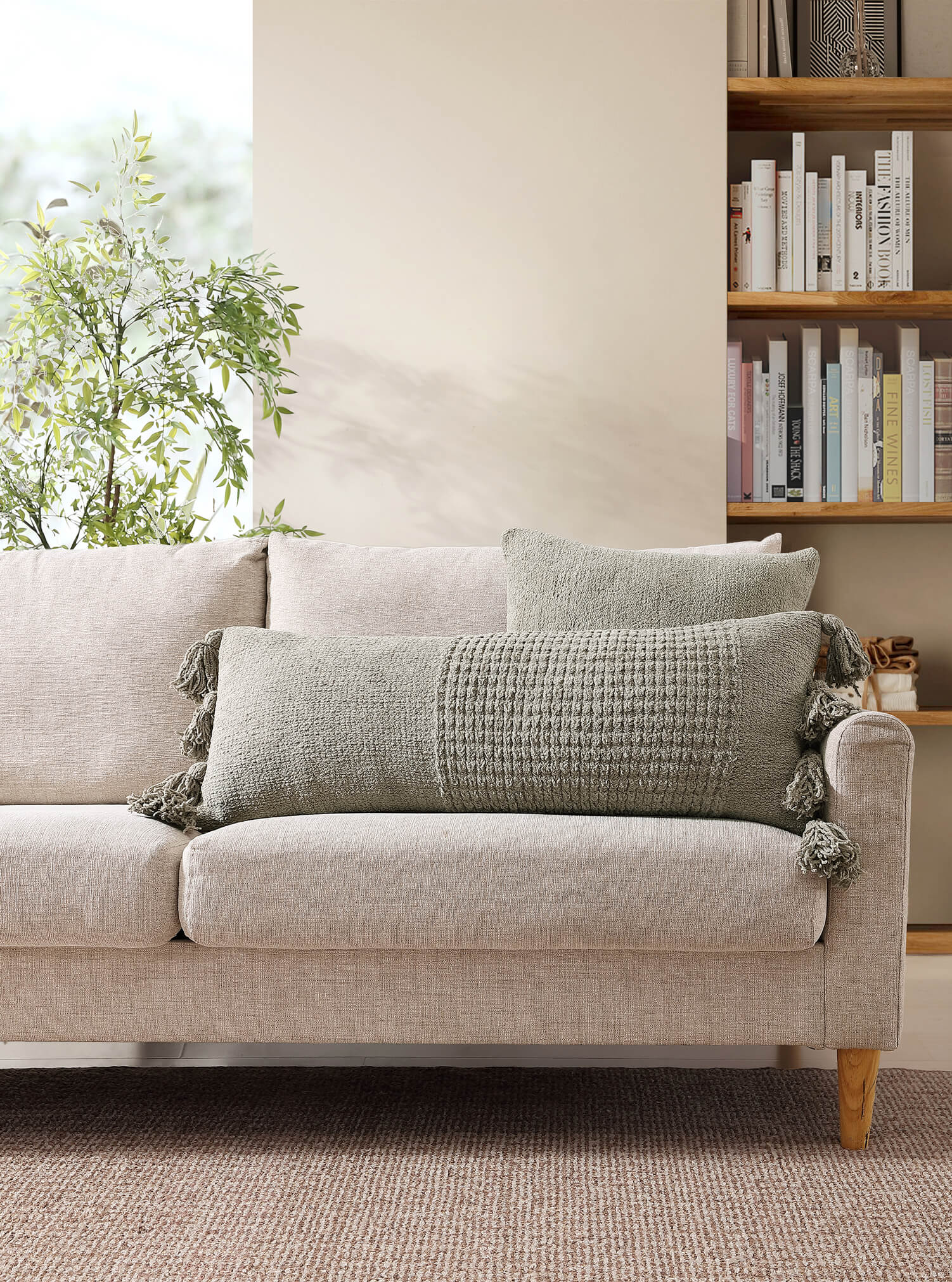 Sunday Citizen Pillows Braided Pom Pom Lumbar Pillow Braided Pom Pom Lumbar Pillow