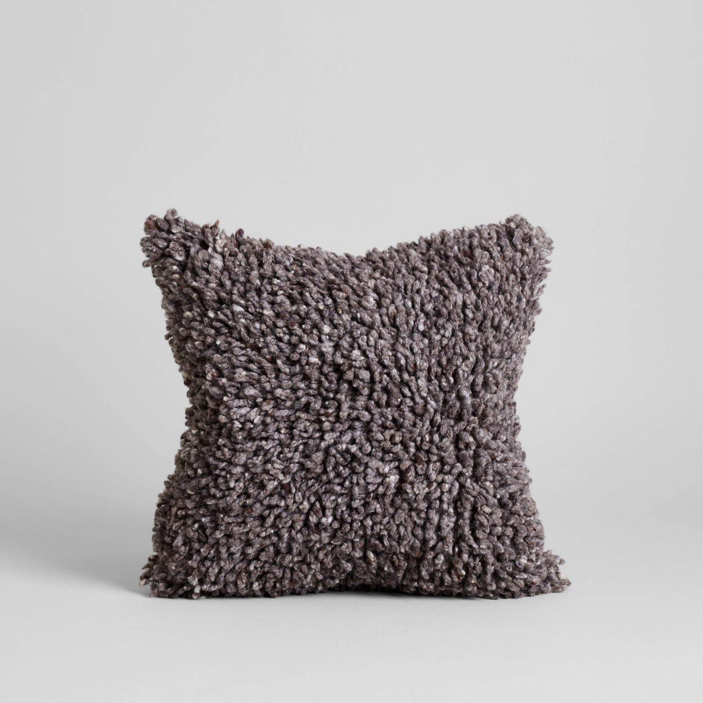 Bloomist Pillows Driftwood / Cover Only Handmade Wool Shag Pillow, 18x18