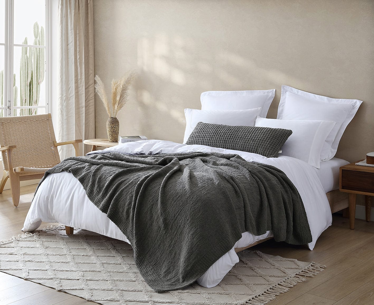 Sunday Citizen Pillows Snug Waffle Lumbar Pillow Snug Waffle Lumbar Pillow