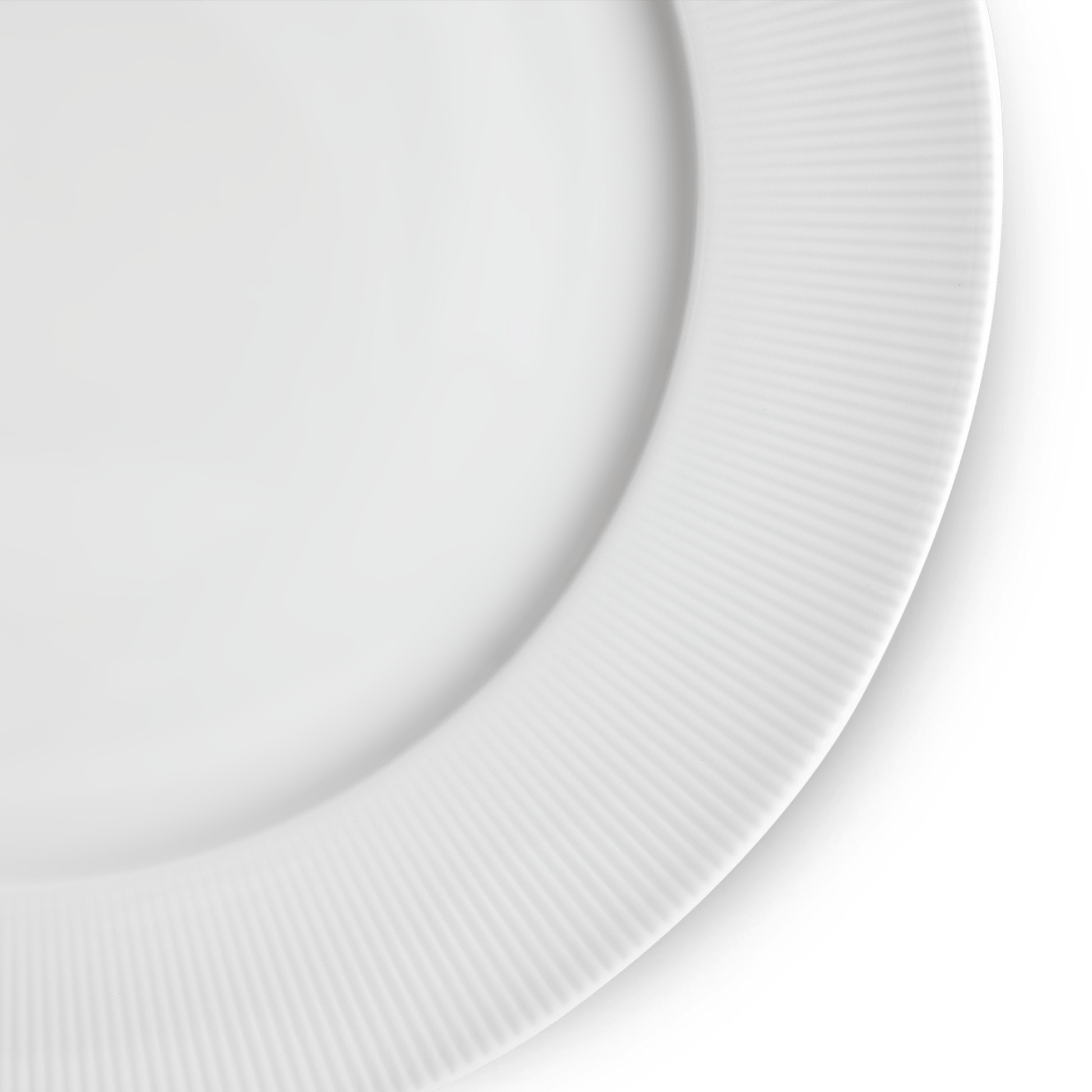 Pillivuyt Shop Plate 8.5" diam - Set of 4 Eventail 8.5" Rimmed Plate, Set of 4