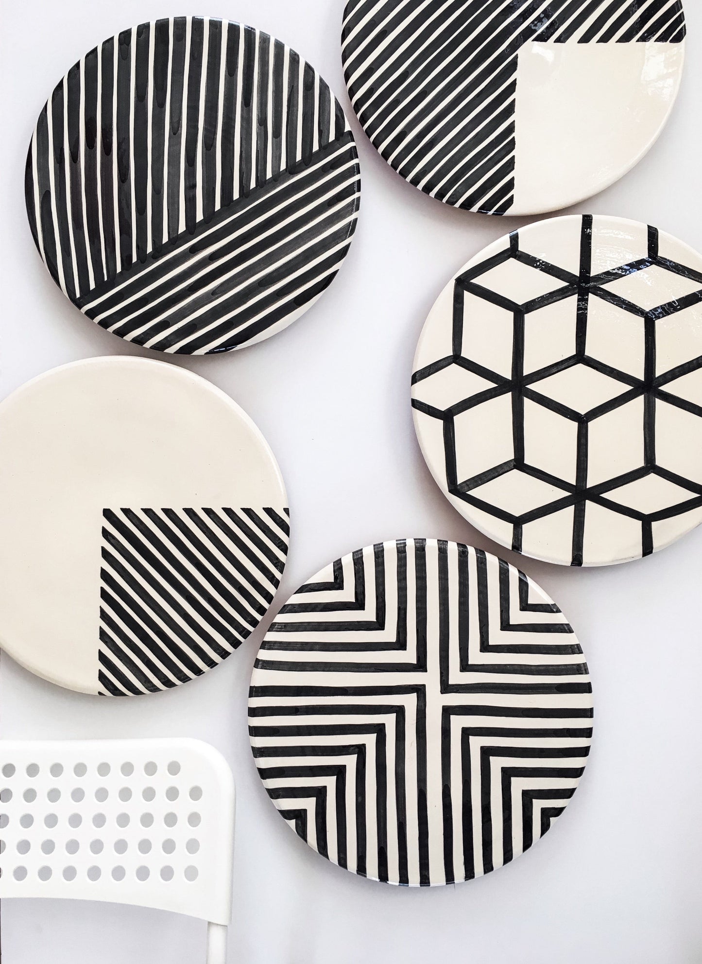 atacama home Platter Casa Cubista Graphic Tableware - 3/4 Stripe Platter