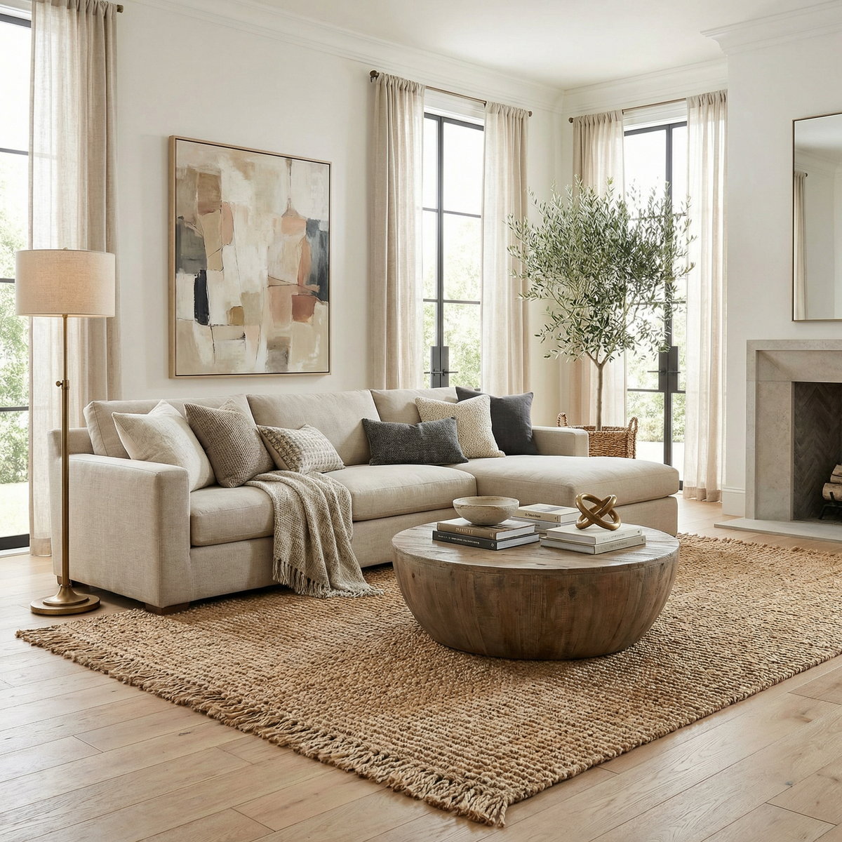 Senneterre Natural Jute Rug.