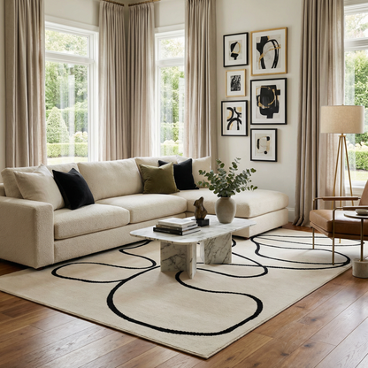 Eilir Modern Low Profile Boho Rug
