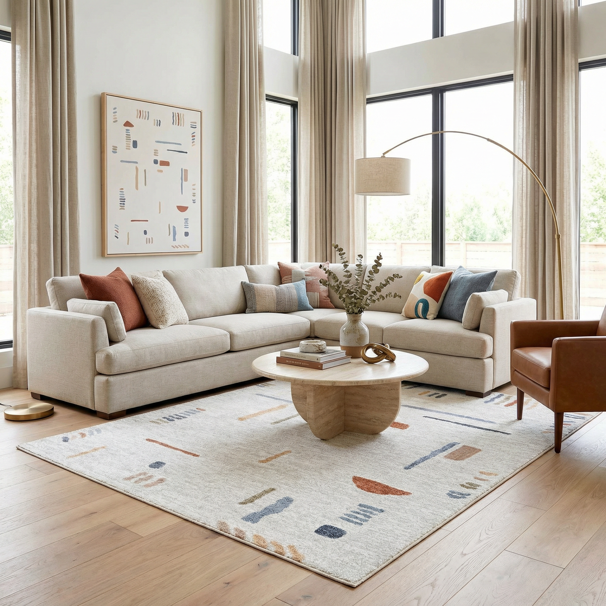 Arnon Modern Washable Rug.