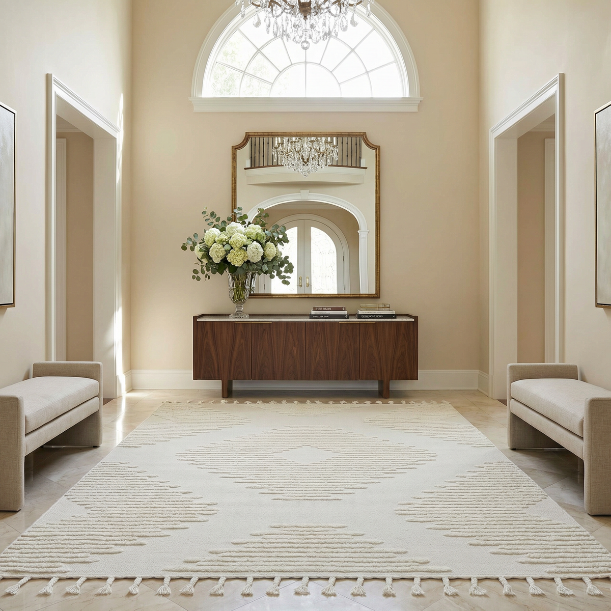 Palimbang Cream 3D Rug
