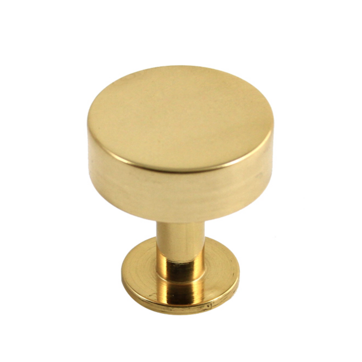 Lew's Square Bar Cabinet Knobs and Pulls in Polished Brass.