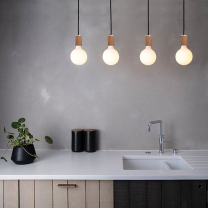 Porcelain III Pendant Light in Walnut.