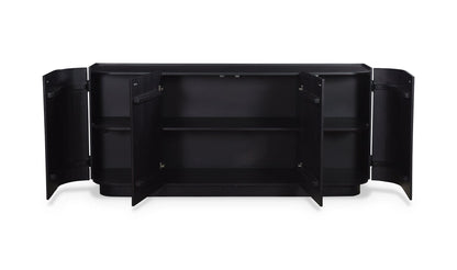 The Carpentry Shop Co. Povera 4 Door Sideboard Black Povera 4 Door Sideboard Black