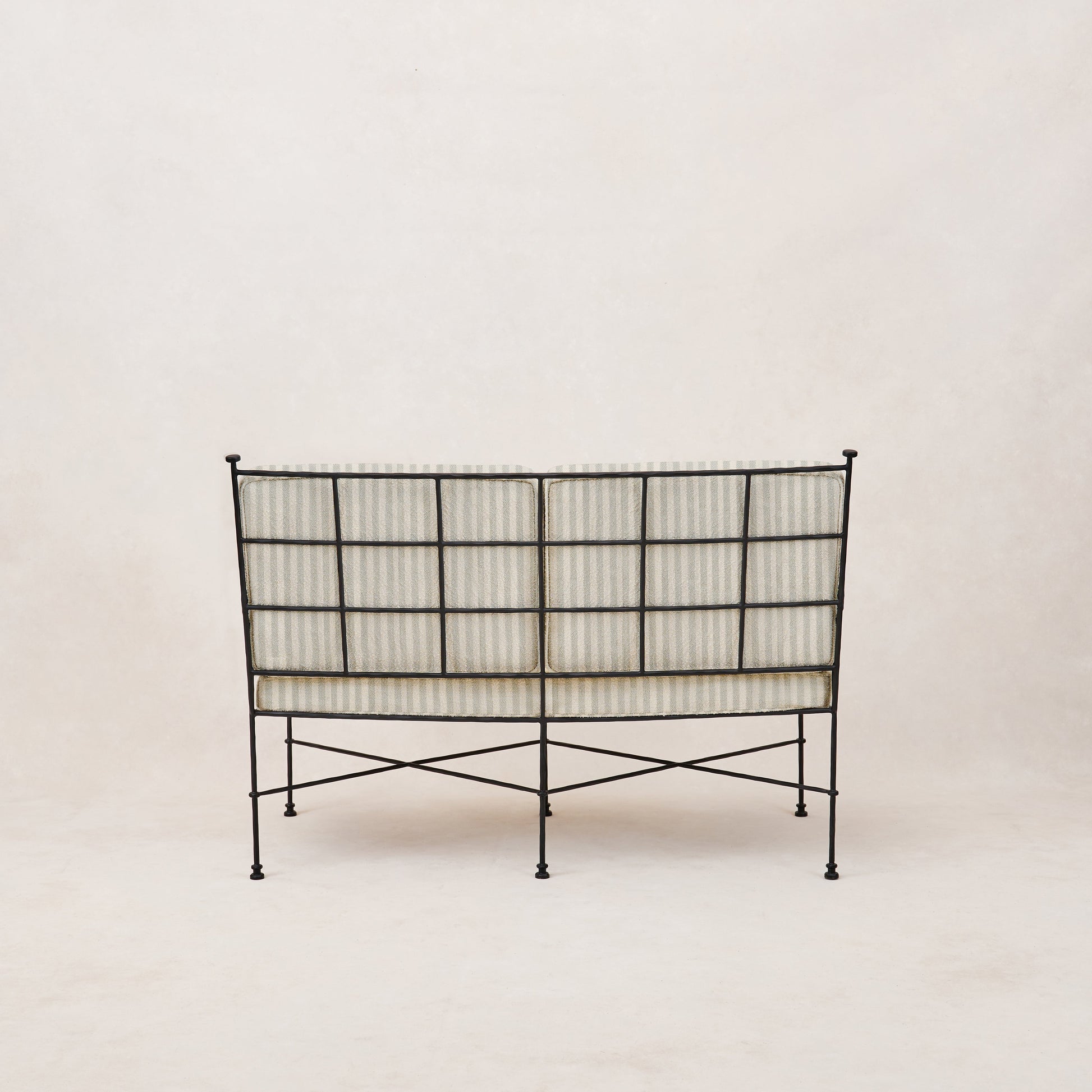 Provence Outdoor Loveseat - Black Frame.