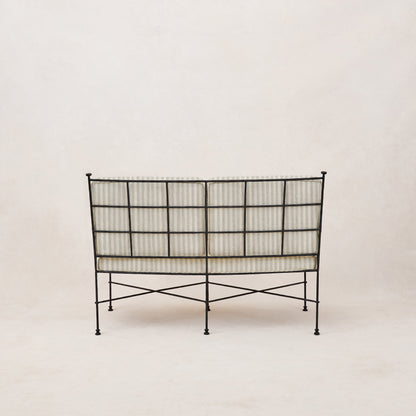 Provence Outdoor Loveseat - Black Frame.