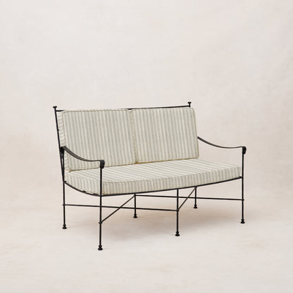 Provence Outdoor Loveseat - Black Frame.