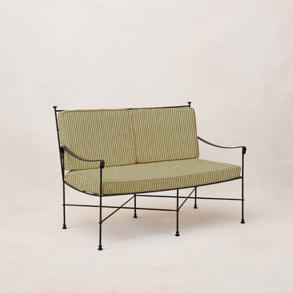 Provence Outdoor Loveseat - Black Frame.
