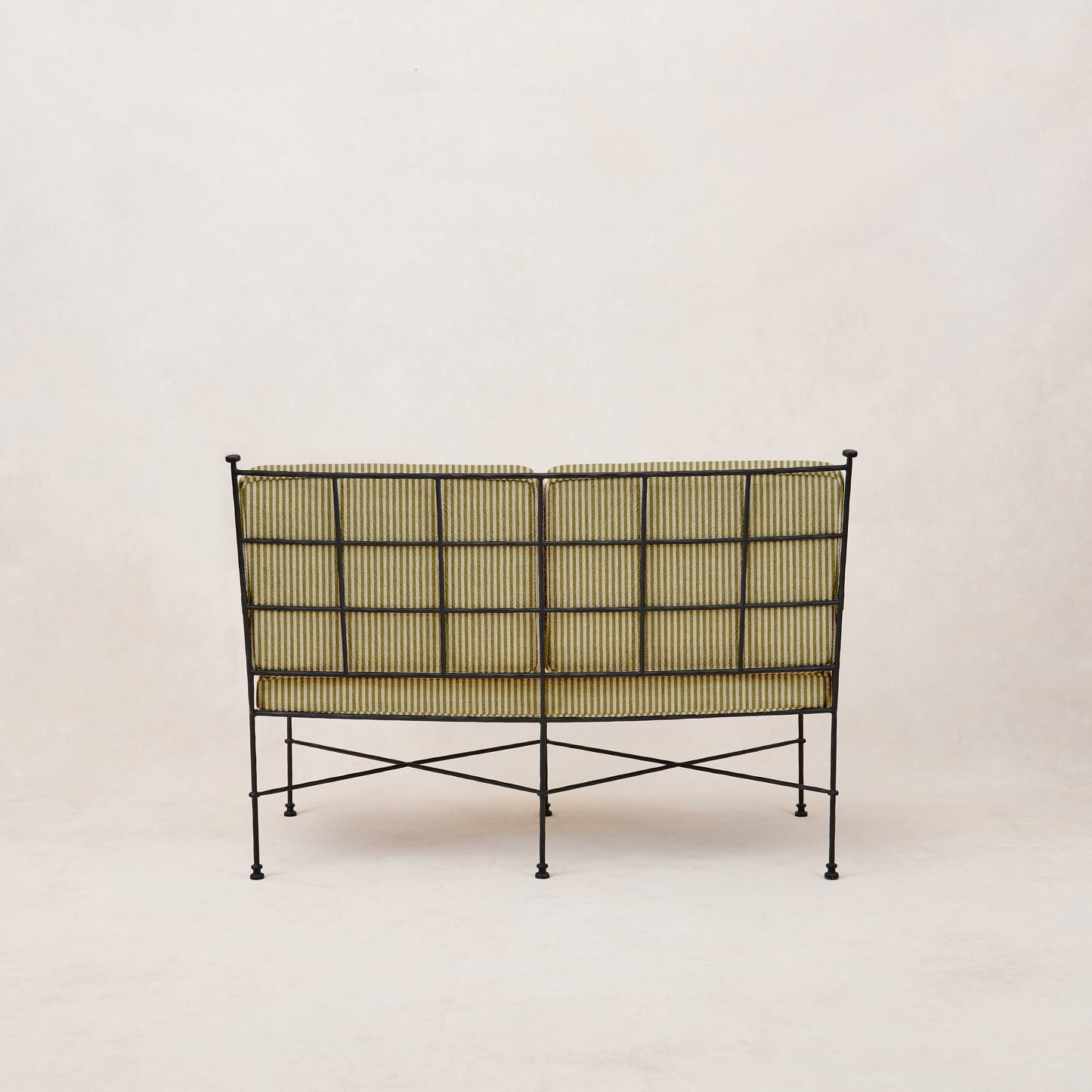 Provence Outdoor Loveseat - Black Frame.