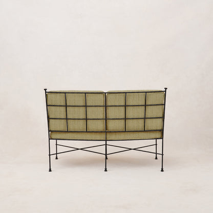 Provence Outdoor Loveseat - Black Frame.