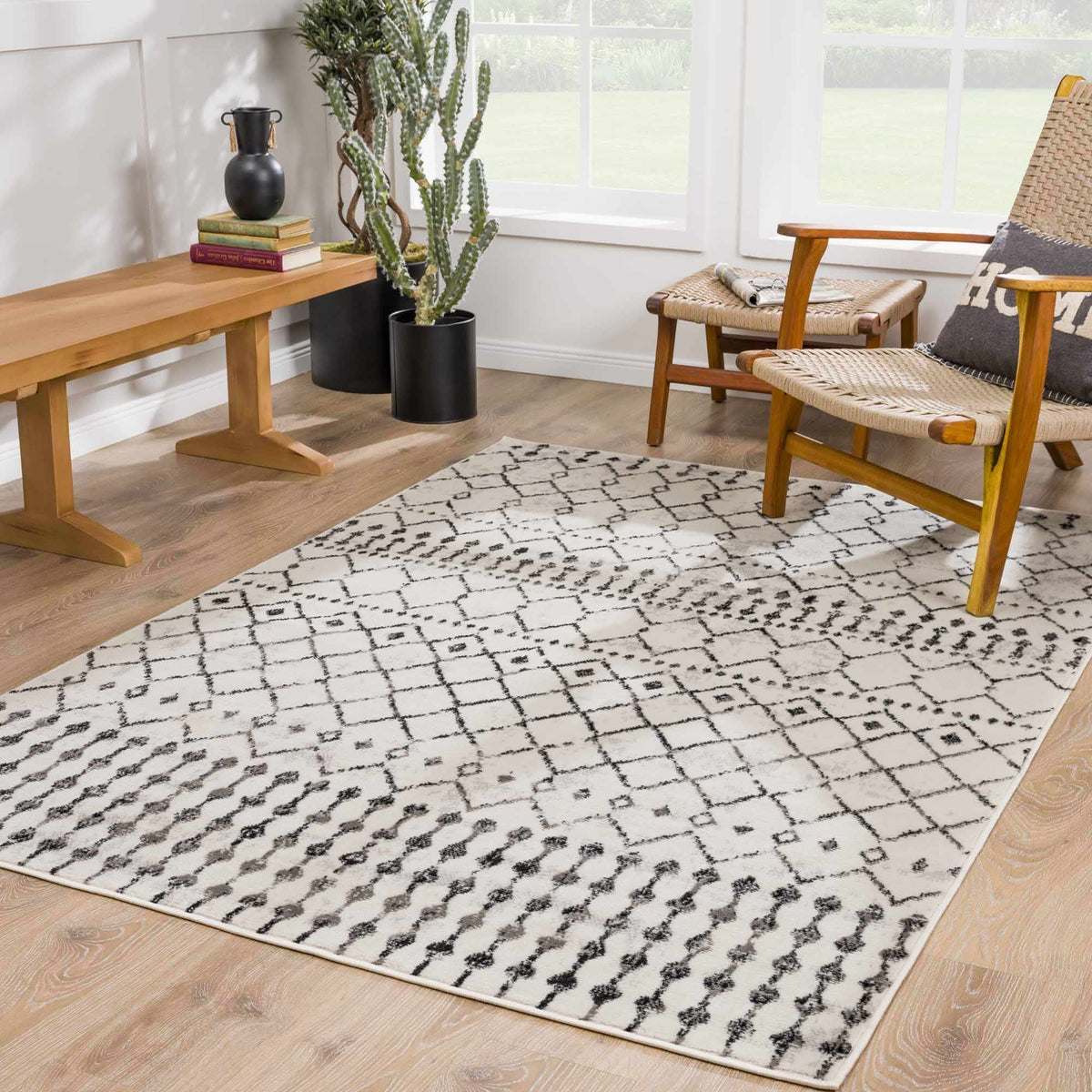 Scandi Moroccan Trellis Rug